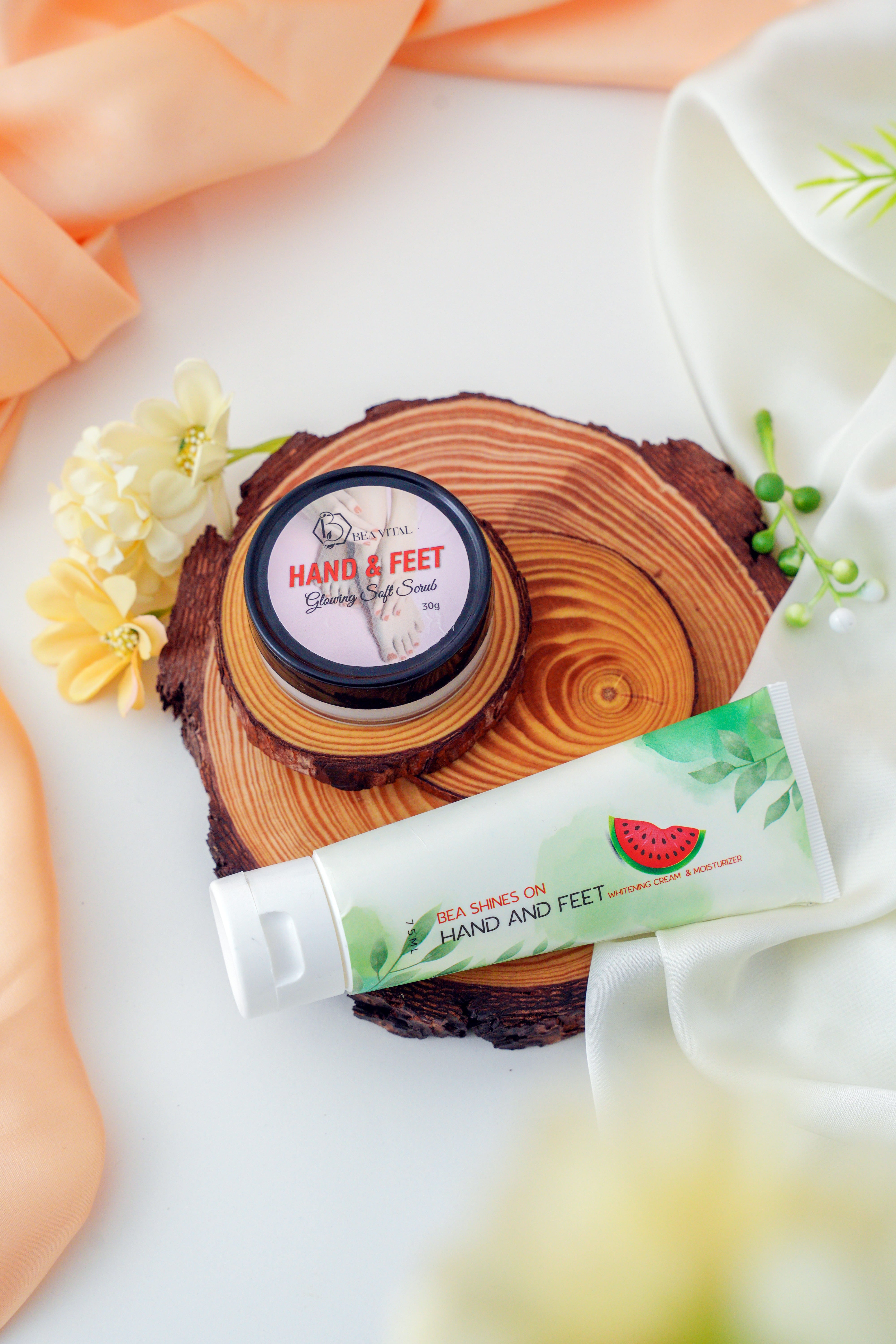 Hand & Feet Combo Deal | Scrub & Moisturizing Cream Set