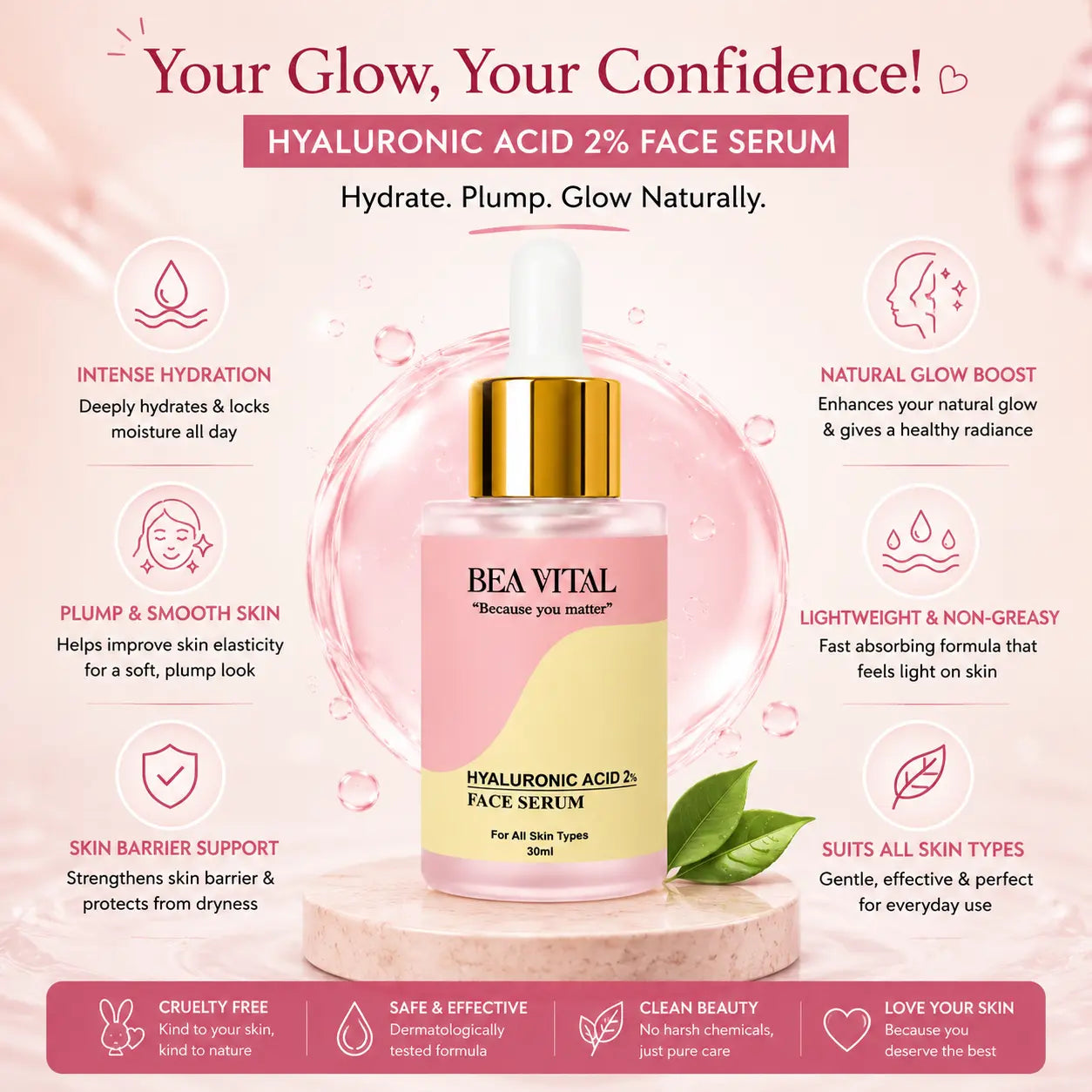 BeaVital Hyaluronic Acid 2% Serum