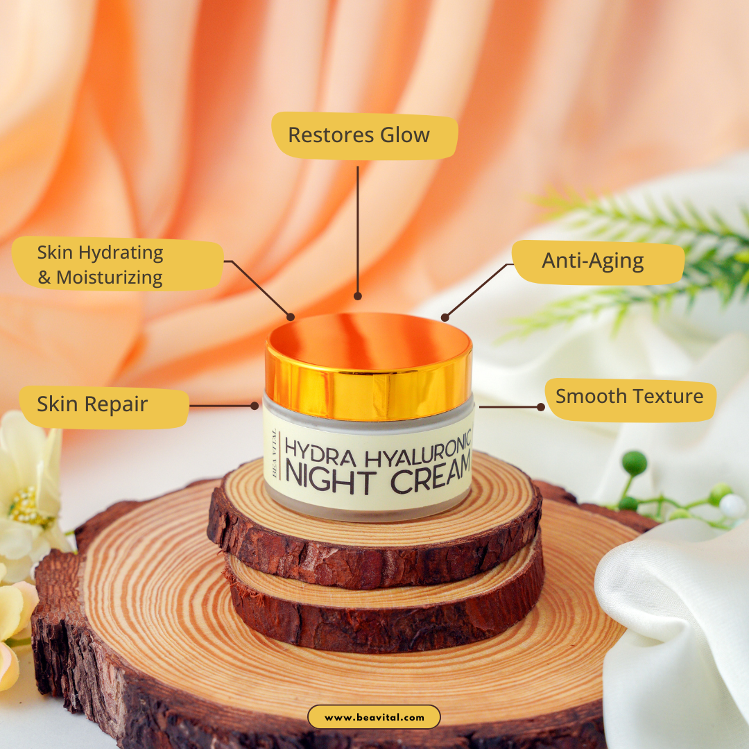 BeaVital Hydera Hyaluronic Night Cream | Deep Hydration & Glow