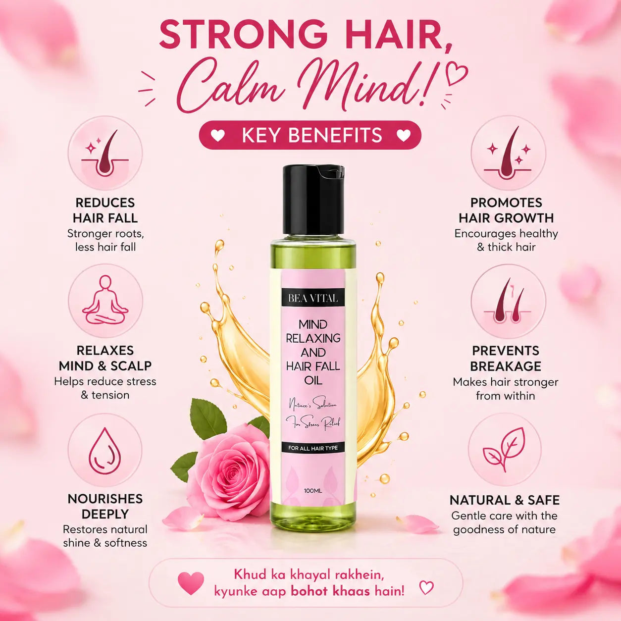 Mind Relaxing & Hair Fall Control Oil | Hair Nourishment