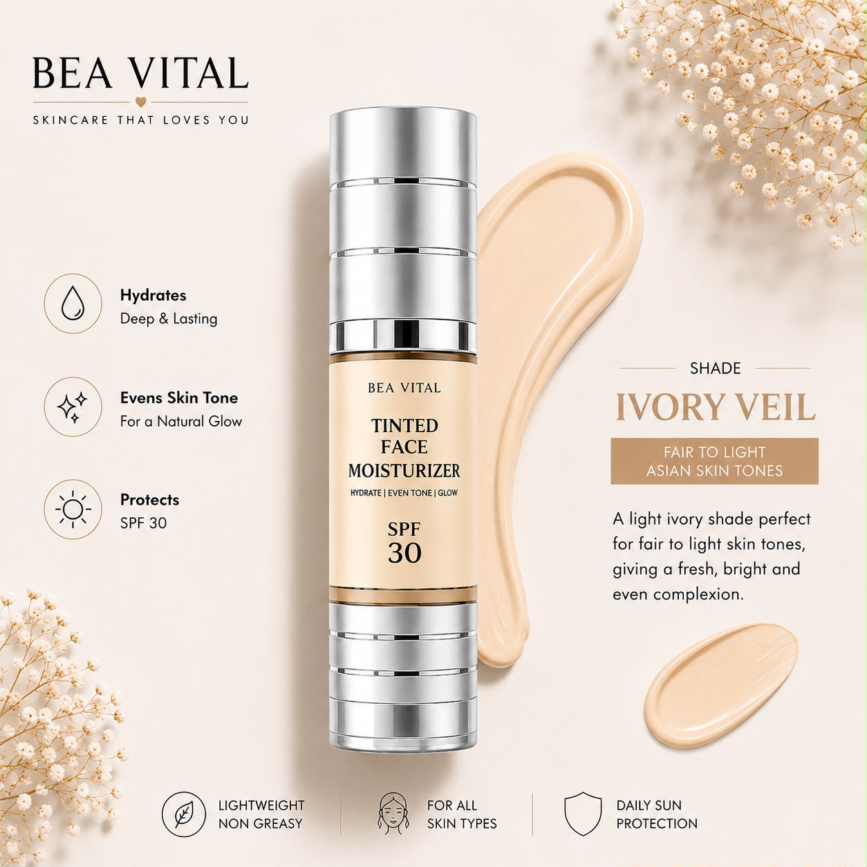 Tinted Face Moisturizer | Hydration & Natural Coverage