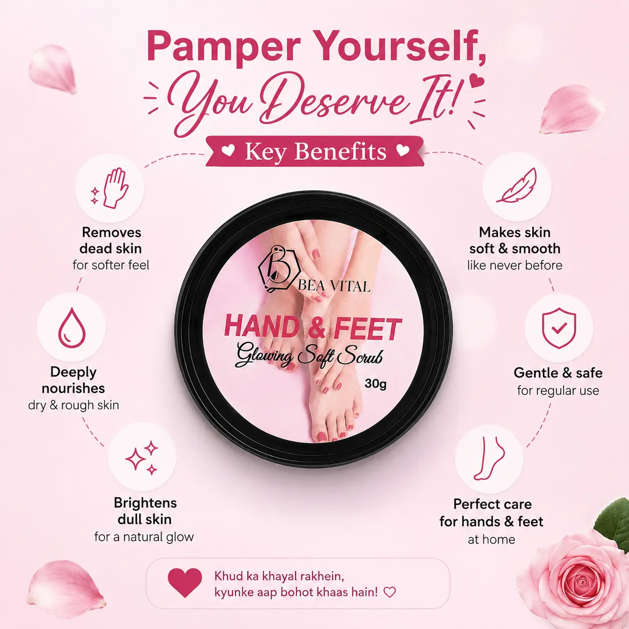 Hand & Feet Glowing Soft Scrub | Smooth & Radiant Skin
