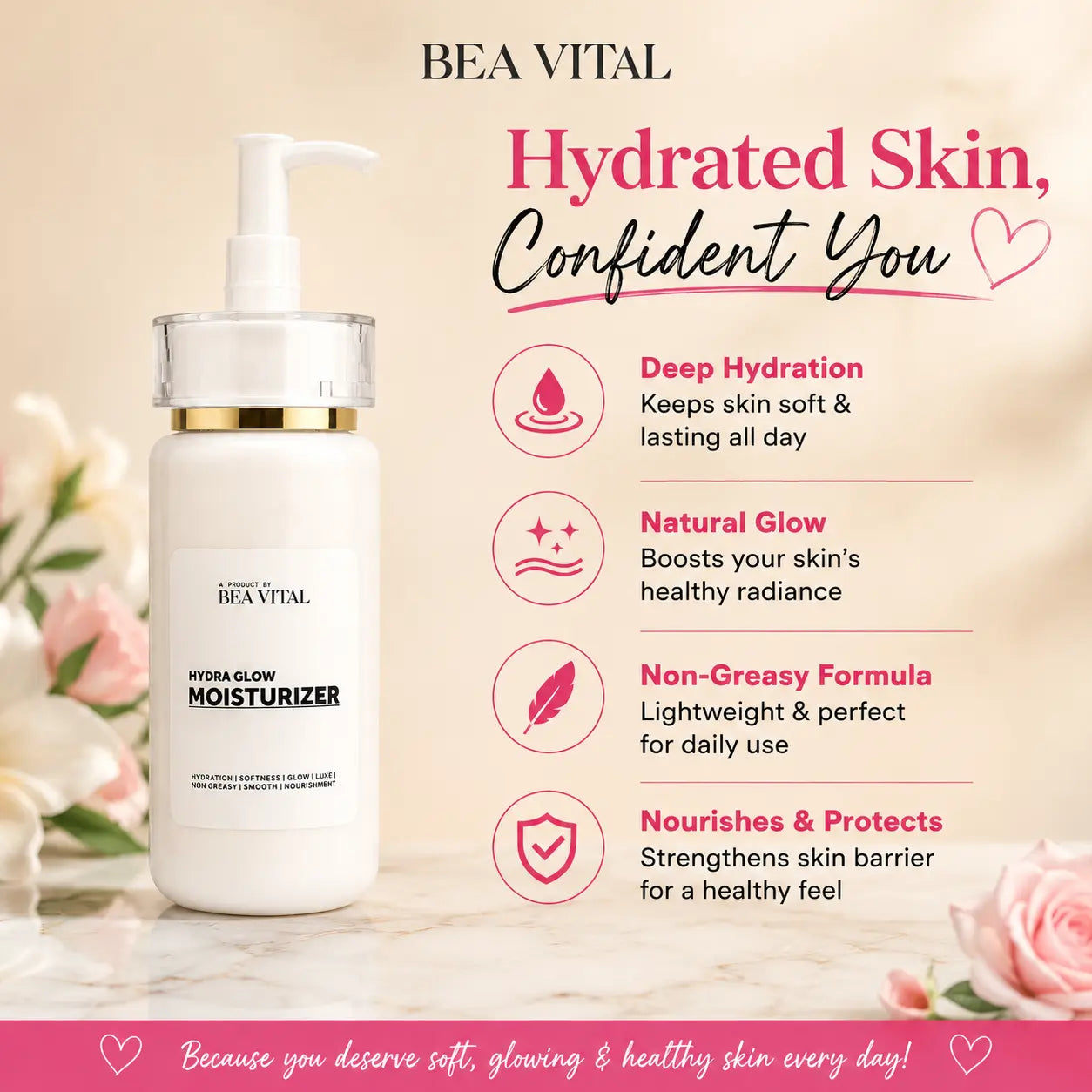 Hydra Glow Moisturizer 120ml | Hydration & Healthy Glow