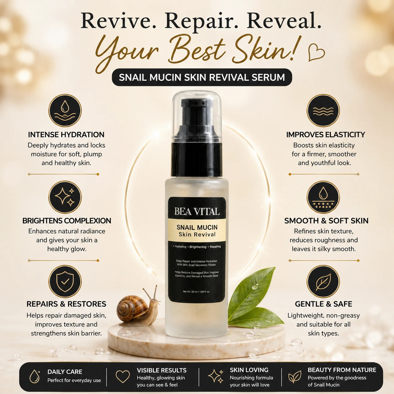 Advanced Snail Mucin Skin Revival 96% | Hydration & Skin Renewal